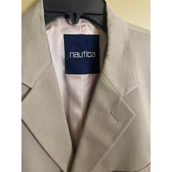 Nautica Lord & Taylor Tan‎ Cotton Blazer - Size 44L - Excellent - Picture 4 of 9